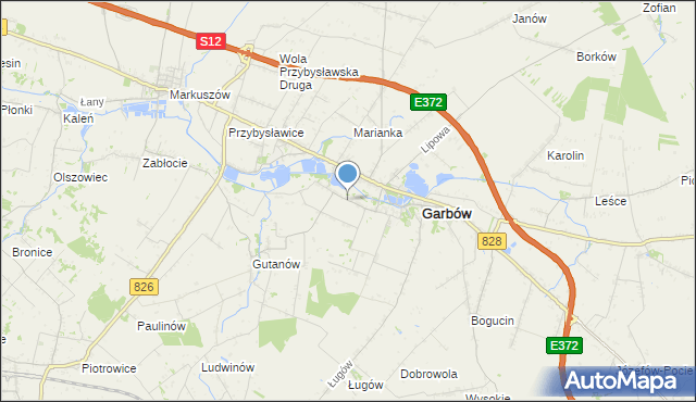 mapa Garbów Dolny, Garbów Dolny na mapie Targeo